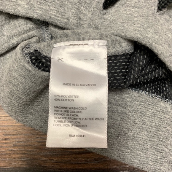 Reebok Gray Cotton & Black Mesh Knit Track Shorts - Picture 5 of 6